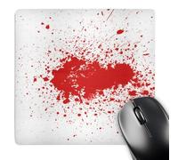 3dRose mp_201871_1 8" x 8" Blood Splattered Red Blood on White Background Mouse Pad