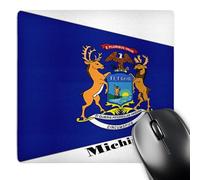 3dRose mp_203862_1 8" x 8" Print of Michigan Flag in Contemporary Mouse Pad