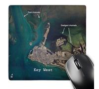3dRose mp_204850_1 8" x 8" Print of Aerial View Key West Us-Pd Gov Nasa Mouse Pad