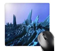 3dRose mp_20498_1 8 x 8-Inch Blue Mountains Science Fiction Fantasy Alien World Landscape of Blue Mountains Mouse Pad