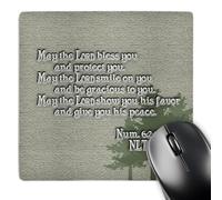 3dRose mp_20537_1 8 x 8-Inch Aaron’s Blessing Numbers 624 26 Bible Verse Mouse Pad