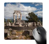 3dRose mp_208661_1 8" x 8" Central Greece Delphi Ancient Delphi Sanctuary of Athena Pronea. Mouse Pad
