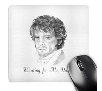 3dRose mp_220773_1 8" x 8" Waiting for Mr Darcy Pencil Illustration Mouse Pad