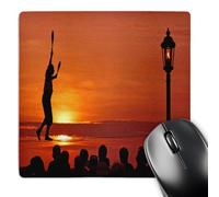 3dRose mp_221039_1 8" x 8" Print of Mallory Square Key West Florida Sunset Mouse Pad