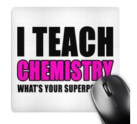 3dRose mp_224004_1 8" x 8" I Teach Chemistry Whats Your Superpower Pink Mouse Pad