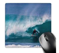 3dRose mp_230733_1 8" x 8" Usa Hawaii Oahu Surfers in Action at the Pipeline Mouse Pad