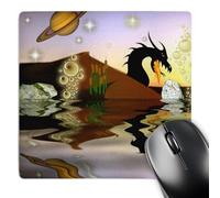 3dRose mp_23309_1 8 x 8-Inch Lunar Sand Dunes Dragon Mouse Pad