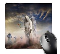 3dRose mp_24259_1 8 x 8-Inch Audi Vide Sile Angel Graves Atmospheric Image with Eerie and Mysterious Mood Mouse Pad