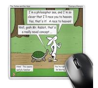 3dRose mp_2568_1 8 x 8-Inch Thomas Akempis - The Tortise and The Hare Mouse Pad