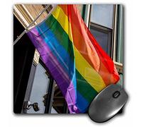 3dRose mp_259268_1 8" x 8" Pride Rainbow Flag on Halsted Street Boystown Chicago Mouse Pad