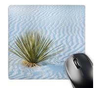 3dRose mp_259736_1 8" x 8" New Mexico White Sands National Monument. Yucca in Sand Ripples. Mouse Pad