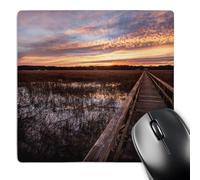 3dRose mp_259976_1 8" x 8" Sunrise Over Salt Marsh Grasslands St. Helena Island Beaufort Sc. Mouse Pad