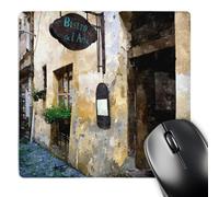 3dRose mp_26022_1 8 x 8-Inch Outside of European Bistro Mouse Pad