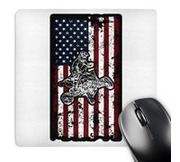 3dRose mp_261508_1 8" x 8" Distressed American Flag Cool ATV Four Wheeler Quad Bike Off Roader Mouse Pad