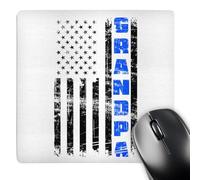 3dRose mp_261558_1 8" x 8" American Flag Patriotic Best Grandpa Ever Fun Cool Mouse Pad