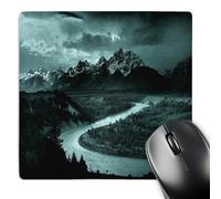 3dRose mp_26352_1 8 x 8-Inch Vintage Adams The Tetons and The Snake River Mouse Pad
