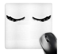 3dRose mp_274203_1 8/8-Inch "Image of Pretty Glam Black Eyelashes" Mouse Pad - Multi-Colour