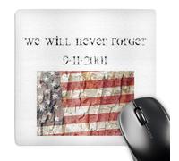 3dRose mp_28062_1 8 x 8-Inch American Flag We Will Never Forget Mouse Pad
