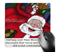 3dRose mp_2824_1 8 x 8-Inch Larry Miller - Reindeer and Tacos Mouse Pad