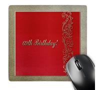 3dRose mp_32998_1 8 x 8-Inch 69th Birthday Red and Gold Design Mouse Pad