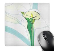 3dRose mp_33272_1 8 x 8-Inch White Lilly Mouse Pad