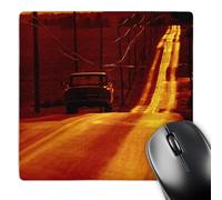 3dRose mp_37782_1 8 x 8-Inch Pick up Truck on an Isolated Road at Sunset. Pennsylvania, United States Mouse Pad