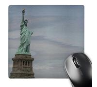 3dRose mp_38312_1 8 x 8-Inch Going for a Ride Around The one and only Statue of Liberty Mouse Pad