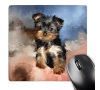 3dRose mp_3868_1 8 x 8-Inch Toy Yorkie Puppy Mouse Pad