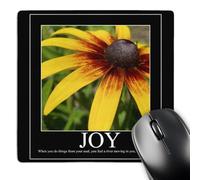 3dRose mp_42812_1 8 x 8-Inch Joy Rumi Quote- Inspiratonal Poetry- Flowers Mouse Pad