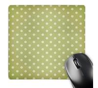 3dRose mp_44219_1 8 x 8 Moss Green Polka Dot Pattern Mouse Pad