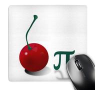 3dRose mp_45202_1 8 x 8 Cherry Pi. Large red Cherry and The Pi Symbol. Mathematicians Dream. Mouse Pad