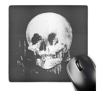 3dRose mp_46711_1 8 x 8 All is Vanity - Ghost, Halloween, Optical Illusion, Paranormal, Seasonal, Silhouette, Skeleton Mouse Pad