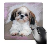 3dRose mp_4807_1 8 x 8-Inch Shih Tzu Puppy Mouse Pad