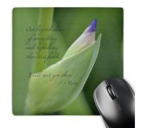 3dRose mp_51374_1 8 x 8 Out Beyond Ideas Rumi Quote - Wisdom - Inspirational - Iris Flower Mouse Pad