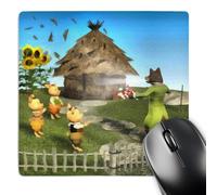 3dRose mp_51570_1 8 x 8 The 3 Little Pigs and The Big Bad Wolf Mouse Pad
