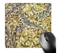 3dRose mp_52266_1 8 x 8 Vintage 1876 Pattern by Morris and Company African Marigold Mouse Pad