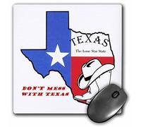 3dRose mp_52342_1 8 x 8 Do not Mess with Texas Mouse Pad