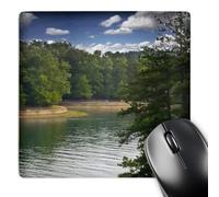 3dRose mp_53064_1 8 x 8 Lake Lanier Springs to Life in Georgia Peaceful Art Décor Mouse Pad