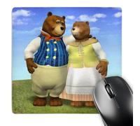3dRose mp_53335_1 8 x 8 Papa and Mama Bear Mouse Pad