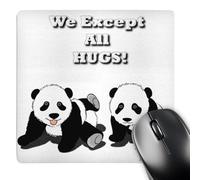 3dRose mp_55521_1 8 x 8 Panda Hugs Mouse Pad