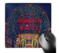 3dRose mp_55991_1 8 x 8 Wonder Wheel Coney Island Mouse Pad