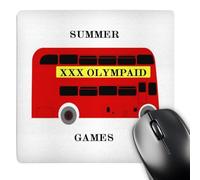 3dRose mp_56099_1 8 x 8 XXX Olympaid Games in London with Red Doubledeck Bus Mouse Pad