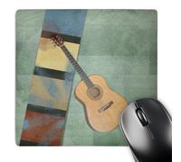3dRose mp_56238_1 8 x 8 Artsy Guitar - Stringed Instruments - Musical Art Mouse Pad