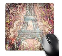 3dRose mp_59895_1 8 x 8 Paris Romance - France - Eiffel Tower - Art Mouse Pad