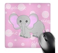 3dRose mp_6100_1 8 x 8-Inch Grey Baby Elephant Mouse Pad