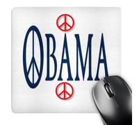 3dRose mp_62222_1 8 x 8-Inch Obama with 60S Peace Symbol Mouse Pad