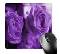 3dRose mp_6917_1 8 x 8-Inch Three Dusty Purple Roses Mouse Pad