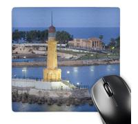 3dRose mp_72953_1 8 x 8-Inch Lighthouse, Alexandria, Mediterranean Sea, Egypt-Af14 Dgu0181 - Darrell Gulin Mouse Pad