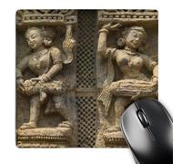 3dRose mp_75475_1 8 x 8-Inch Bas Relief, Orissa Dancers, Sun Temple, Konark, India-As10 Ksu0070 - Keren Su Mouse Pad