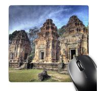 3dRose mp_75514_1 8 x 8-Inch Cambodia, Angkor Wat. View of Preah Ko Temple Ruins. -As40 Bja0009 - Janyes Gallery Mouse Pad